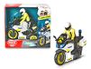 Dickie Toys Noorse politiemotorfiets met wrijvingsmotor, licht, geluid en beweegbare bestuurder, 17 cm