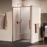 BRAUER Galactic Nisdeur 2-Delig Schuif 120x200 Omkeerbaar Helder Glas Incl. Glascoating PVD Koper Geborsteld