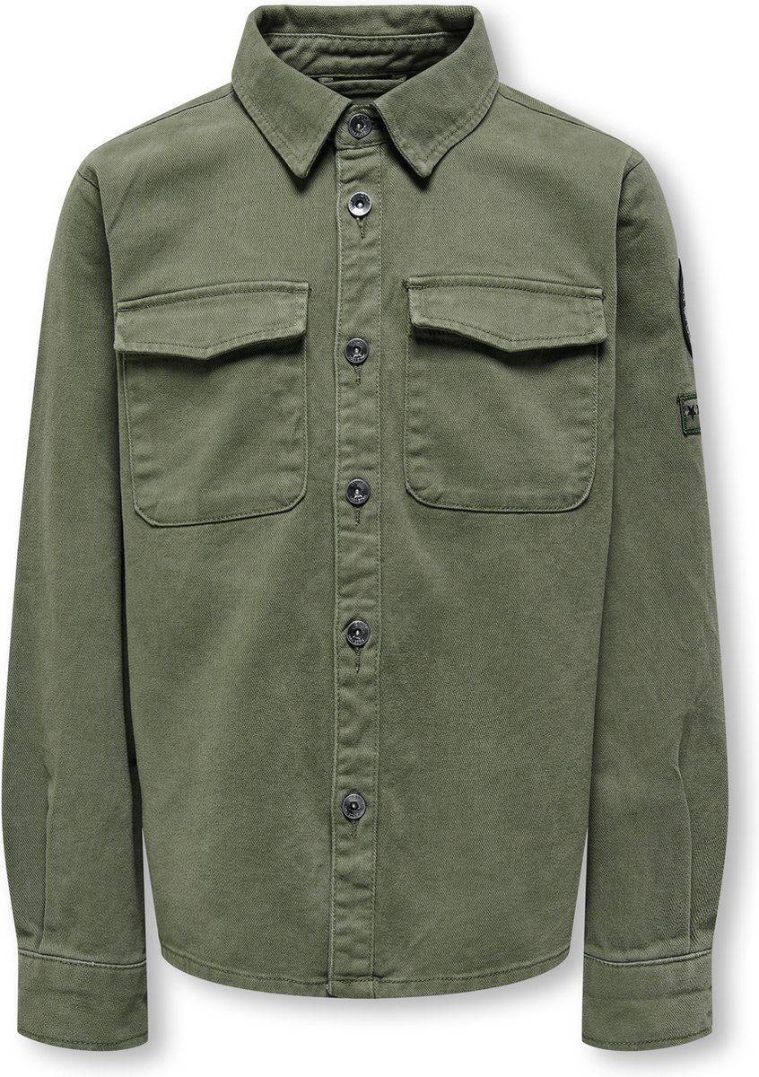 ONLY KOBSTEVEN BADGE SHACKET OTW Jongens Jas - Maat 140 - 5715368849233