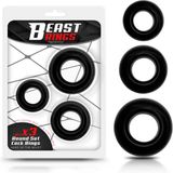 Set LELO Set of 3 Cock Rings Flexible Black