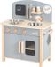 roba Speelkeuken Grijs/Naturel - Speelgoedkeukenblok - 2 Kookplaten, Spoelbak, Kraan & Accessoires