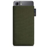Adore June Klassieke olijfgroene hoes compatibel met Galaxy S21 telefoonhoes van duurzame Cordura stof met display reinigingseffect, Made in Europe