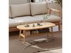 HOMCOM Table basse moderne avec étagère bois 120x60x42 cm