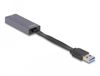 Delock 66247 USB A naar 2.5 Gigabit LAN Adapter, Grijs
