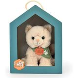 HISTOIRE D'OURS Kleine pluche kat, beige, spa, 16 cm