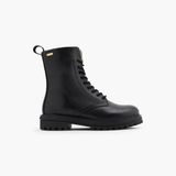 ESPRIT leren enkelboots met profielzool - zwart