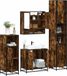 Maison Exclusive - Ensemble de meubles de salle de bain 4 pièces en bois composite chêne fumé