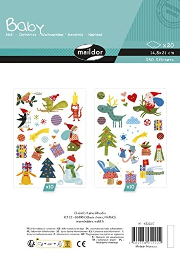 Clairefontaine Maildor AE222C - Baby, Noël, Sach 20 pl 14,8x21cm