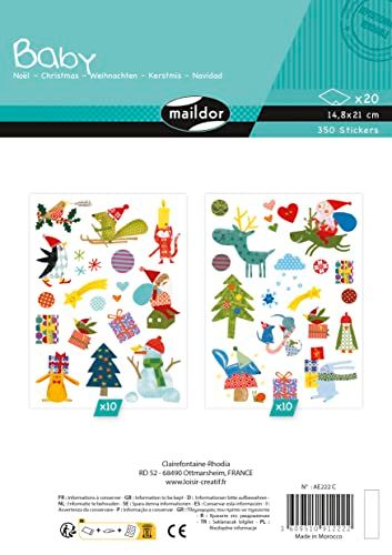 Clairefontaine Maildor AE222C - Baby, Noël, Sach 20 pl 14,8x21cm