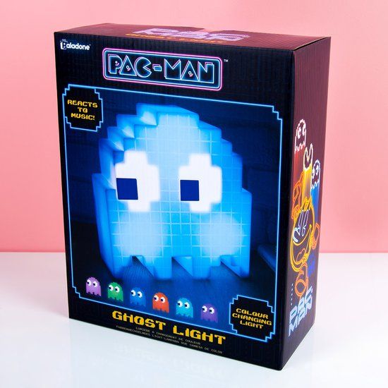 Paladone Pac-Man Ghost Nachtlamp - 16 kleuren LED - Party Mode - Tafelmodel