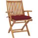 Maison Exclusive - Chaises Pliantes Avec Coussins, 4 Pièces, En Teck Massif