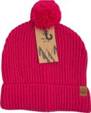 Six Peaks Beanie Hot Pink met Pom - Muts Unisex