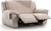 ECOMMERC3 Relaxstoelhoes, 2 x 2, gewatteerd en omkeerbaar, ecru