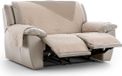 ECOMMERC3 Relaxstoelhoes, 2 x 2, gewatteerd en omkeerbaar, ecru