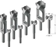CMT 8-delige boren- en proppenborenset, SP - Houtboor, 8.0 mm