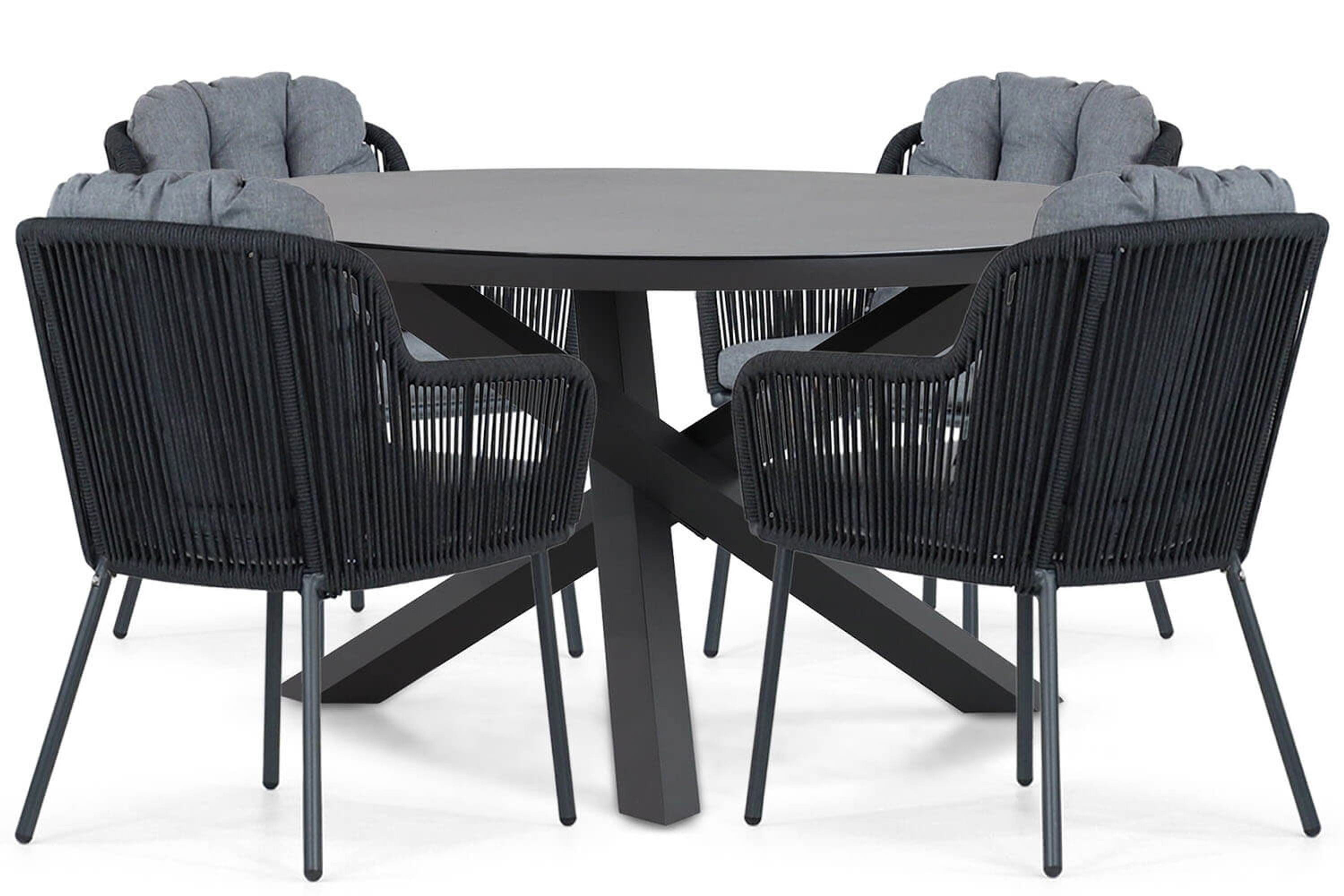 Santika Furniture Santika Tendenza/Livorno 125 cm dining tuinset 5-delig