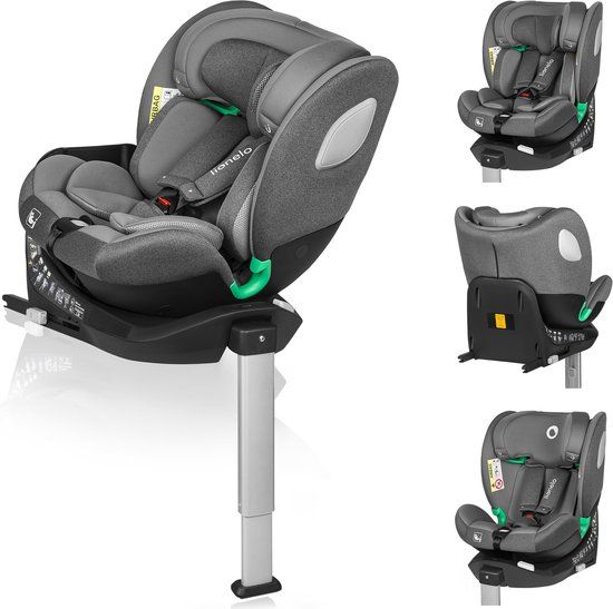 Lionelo Braam i-Size Autostoeltje 40-150cm 360° Draaibaar Grijs