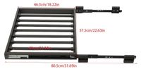 Étendage rétractable pour machine à laver - étendoir à linge - longueur réglable 56–61 cm - largeur 44 cm - acier inoxydable