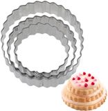 Westmark 3 Uitsteekvormpjes »Ring golvend«, 4,5,6cm, Metaal, Zilver