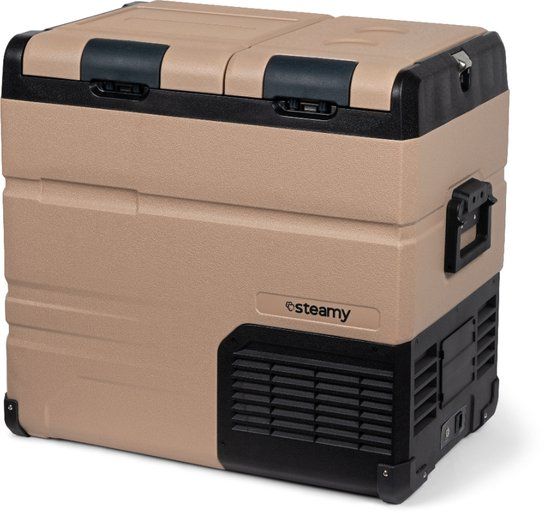 Steamy-E Dual Zone Elektrische Compressor Koelbox - 54 liter - Sandstone