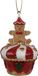 Clayre & Eef Kersthanger Gingerbread man Ø 5x8 cm Rood Kunststof