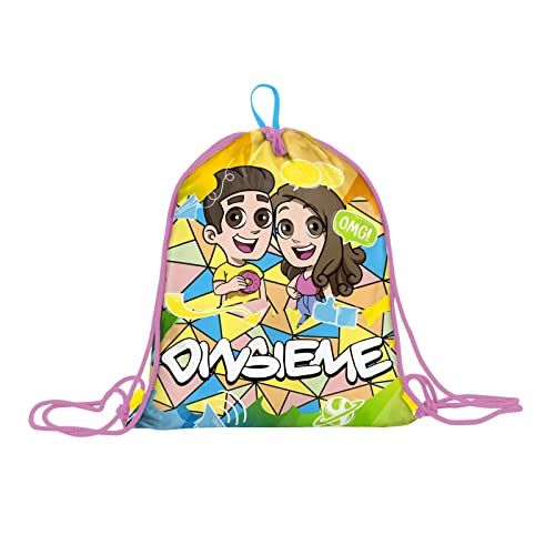 SEVEN S.P.A. DINSIEME zak, Easy Bag, roze, koordsluiting, school en vrije tijd, Veelkleurig., Sakky Bag