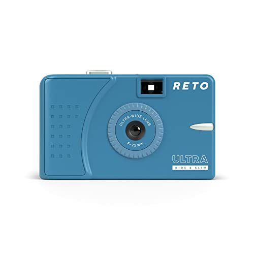 Better Focus RETO Ultra Wide & Slim Film Camera - Murky Blue (blauw) - analoge groothoek camera 22mm - Vivitar Ultra Wide - Superheadz