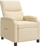 vidaXL - Relaxfauteuil - Crèmekleurig - Stof