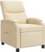 vidaXL - Relaxfauteuil - Crèmekleurig - Stof