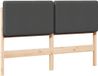 vidaXL Gestoffeerd hoofdbord Bruin en Donkergrijs 160 cm
