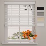DTCH Raamdecoratie.com Bamboe Houten Jaloezie Easy - 50 mm - White - 75 x 175