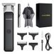 BarberBoss Draagbare baard & tondeuse, professionele gezichtshaartondeuse voor mannen, compact en krachtig ontwerp, USB-oplaadbaar, rood/groen licht, roestvrij staal mes, QR-2090