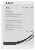 Esselte Kunststof hoes A4, geperforeerd, transparant, mat, opening boven, polypropyleen, 43 micron, doos met 100 stuks, 56133