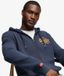 Superdry Sweat à capuche zippé Logo Vintage Coupe décontractée Bleu marine Taille : XL