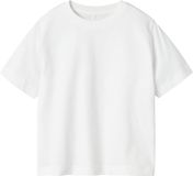 NAME IT Jongens T-shirt met korte mouwen en ronde hals - Katoen - Maat 80 - Helder wit