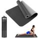 BAKAJI Yogamat van milieuvriendelijk TPE, dubbellaags, antislip, hoge dichtheid, mat voor training, fitness, aerobic, fitnessstudio, gymnastiek, afmetingen 180 x 61 cm, met tas