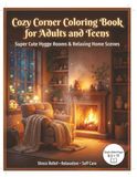 Cozy Corner Coloring Book for Adults and Teens: Super Cute Hygge Rooms & Relaxing Home Scenes for Stress Relief