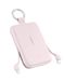 RORRY CharmGo 10.000 mAh powerbank, PD 30 W snel opladen, draagbare oplader met geïntegreerde kabels en sleutelhanger, draagbare externe accu voor iPhone 17/16/15, AirPods 2/3/4/Pro, roze