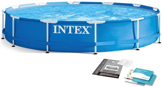 Intex Framepool Rond 366 CM X 76 CM - Zonder pomp - Blauw