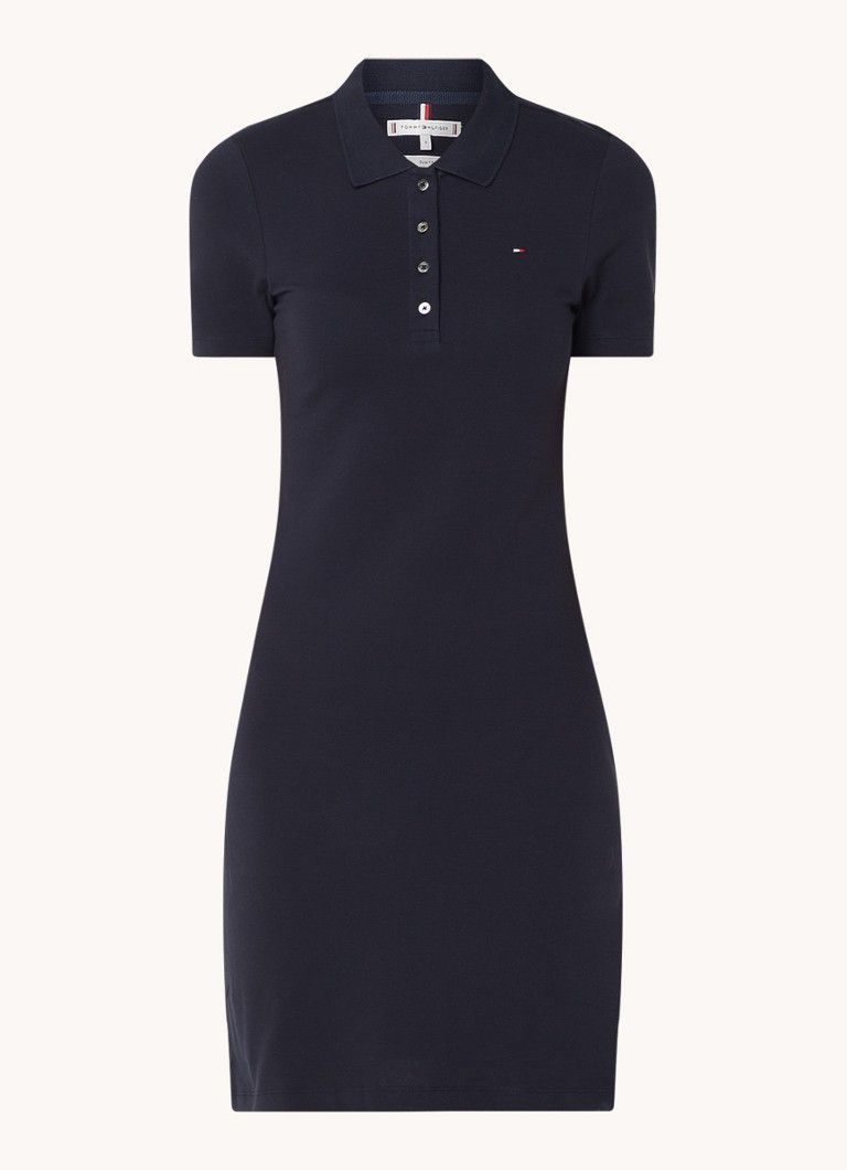 Tommy Hilfiger Mini jurk van piqué katoen met polokraag