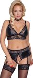 Cottelli CURVES Beha en Suspender Zwart