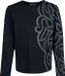 Black Premium by EMP Zwart shirt met lange mouwen en groot ornament - Heren - L