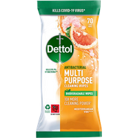 Dettol Mediterranean Vibe Antibacteriële Allesreinigingsdoekjes - 70 stuks