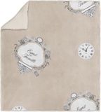 SOLEIL D'OCRE Microfiber Sherpa fleecedeken - 110 x 160 cm - Taupe