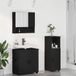 vidaXL Meuble de salle de bain 3 pièces Noir 61 x 35 x 64 cm
