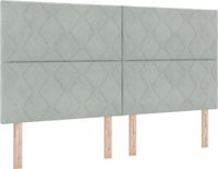 vidaXL Boxspringbed met hoofdeinde Lichtgrijs 180 x 200 cm Fluweel