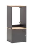 Schildmeyer Solea 702004 Wasmachine-ombouw en multifunctionele kast, antraciet, 67,1 x 60 x 154,7 cm