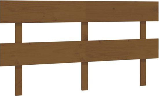 vidaXL Hoofdbord 154x3x81 cm massief grenenhout honingbruin
