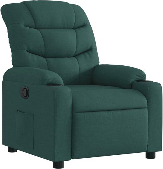 VidaXL Accentstoel Stof Groen Verstelbaar 755x930x995 mm