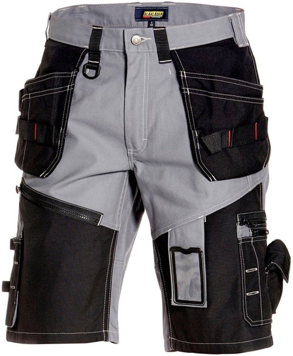 Blaklader Korte werkbroeken 15021370 Short X1500 Twill Grijs/ZwartNL:52 BE:46